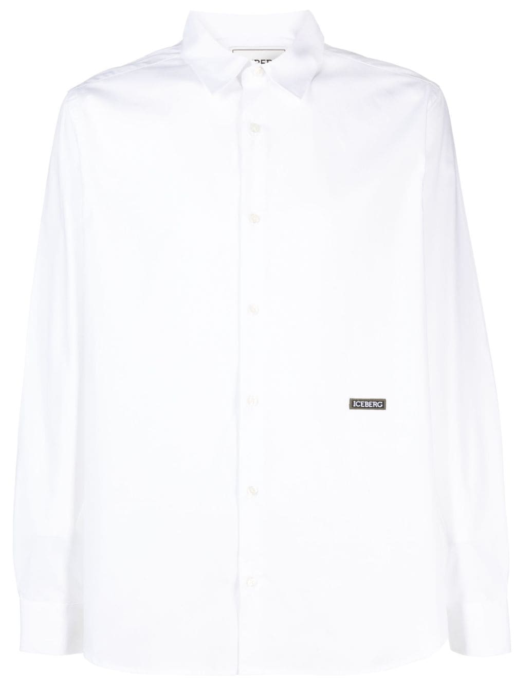 Iceberg logo-patch long-sleeve shirt - White von Iceberg