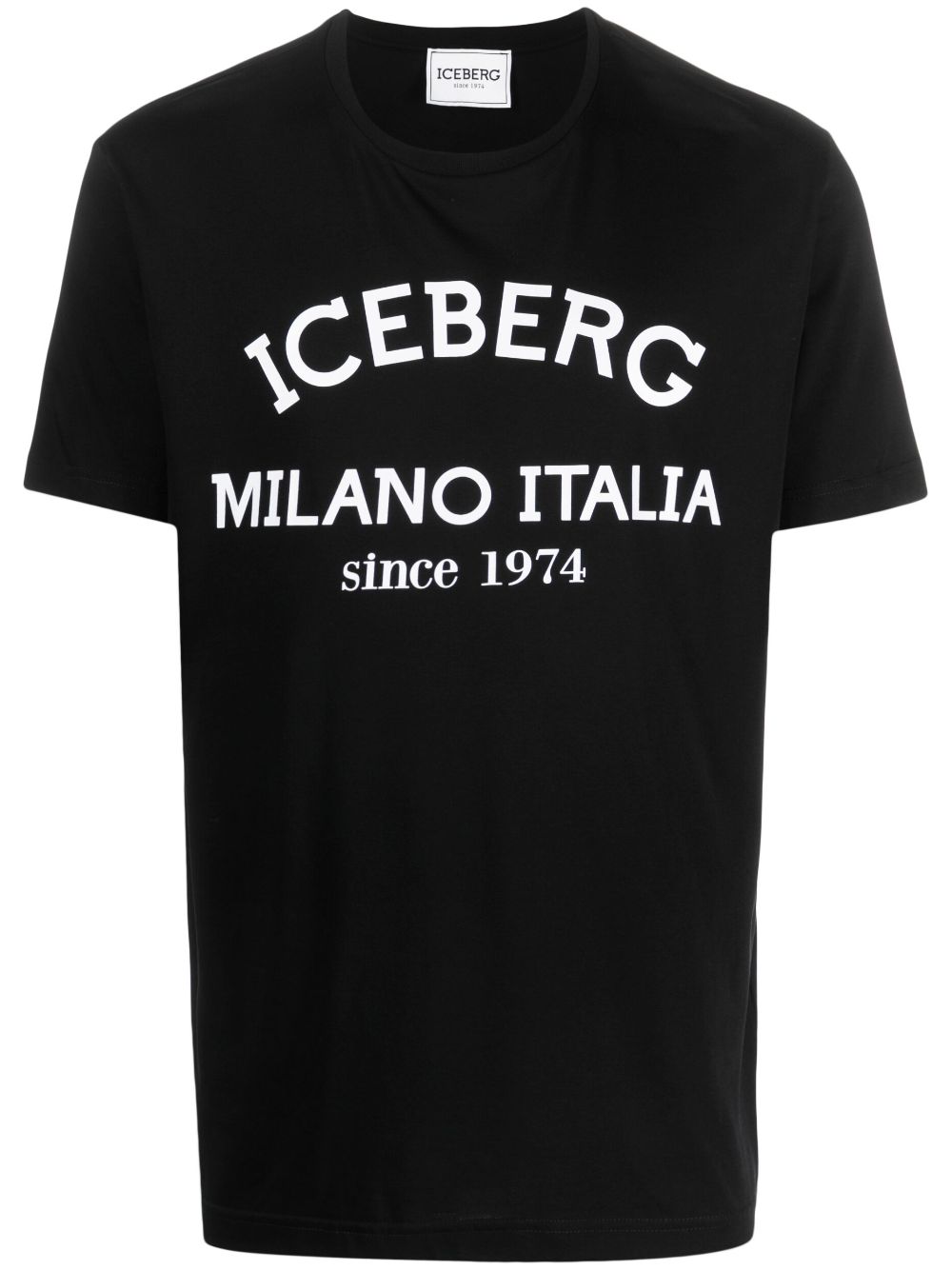 Iceberg logo-print cotton T-shirt - Black von Iceberg