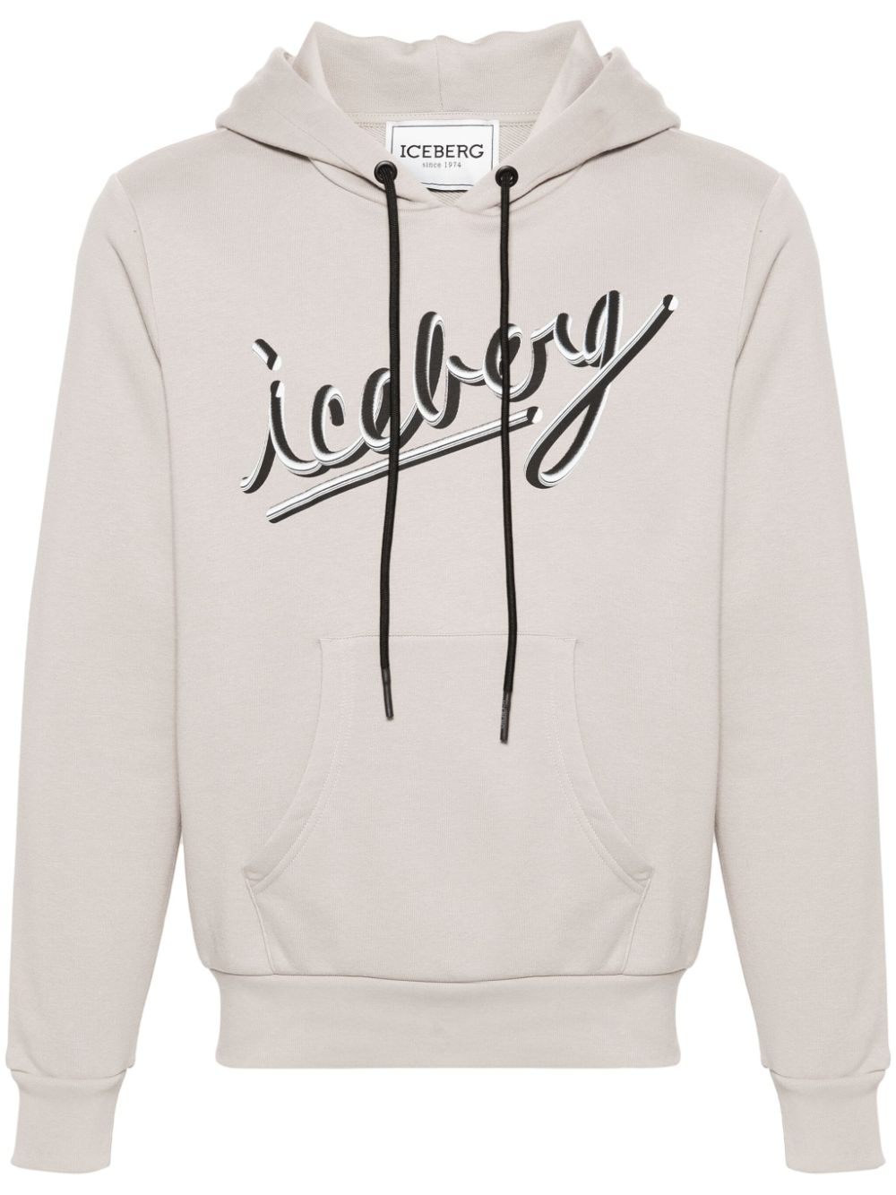 Iceberg logo-print hoodie - Grey von Iceberg