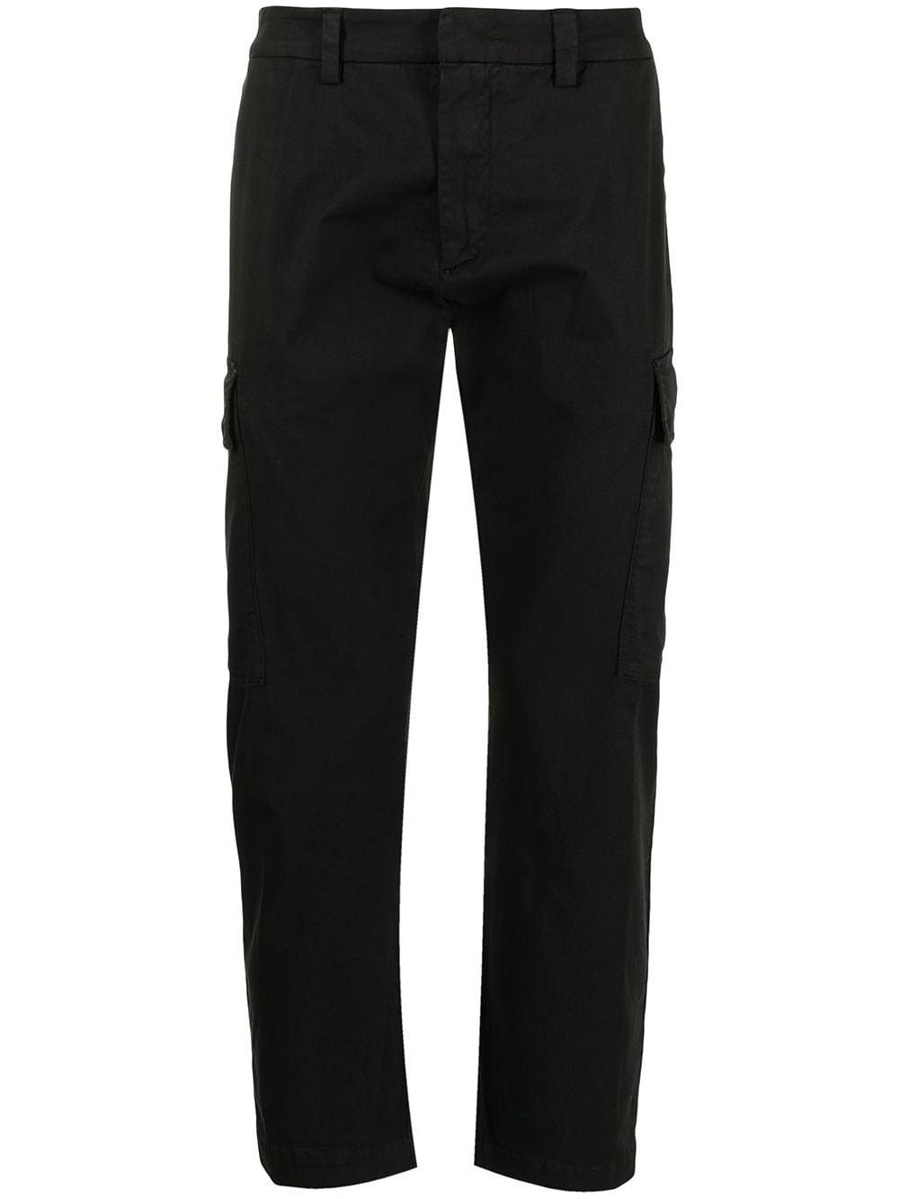 Iceberg pressed-crease stretch-cotton tailored trousers - Black von Iceberg