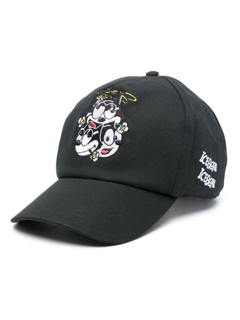 Iceberg x Felix the Cat embroidered cap - Black von Iceberg