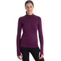 ICEBREAKER Damen Funktions Zipshirt 300 MerinoFine™ Polar Thermo dunkelrot | S von Icebreaker