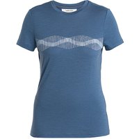 ICEBREAKER Damen Funktionsshirt Merino 150 Tech Lite III Mount blau | L von Icebreaker