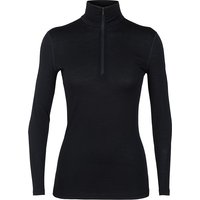 ICEBREAKER Damen Funktionsshirt Merino 200 Oasis Long Sleeve Half Zip Curve schwarz | L von Icebreaker