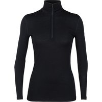 ICEBREAKER Damen Funktionsshirt Merino 200 Oasis Long Sleeve Half Zip Curve schwarz | M von Icebreaker