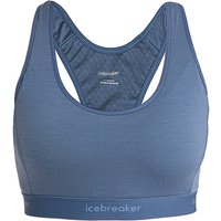 ICEBREAKER Damen Sport-BH Racerback Merino 125 Low Support blau | M von Icebreaker