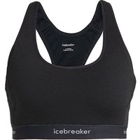 ICEBREAKER Damen Sport-BH Racerback Merino 125 Low Support schwarz | L von Icebreaker