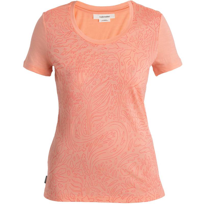 Icebreaker Damen Tech Lite III Scoop Through the Woods T-Shirt von Icebreaker