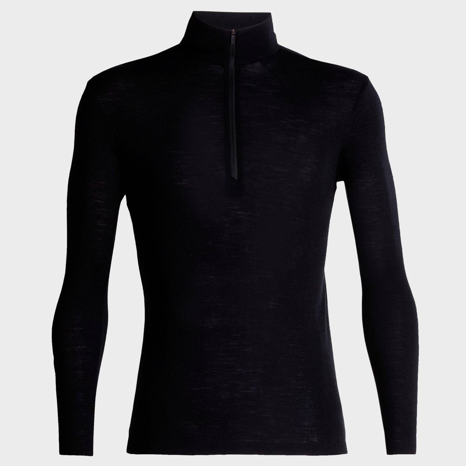 Thermoshirt, Half-zip, Langarm Herren Schwarz XL von Icebreaker