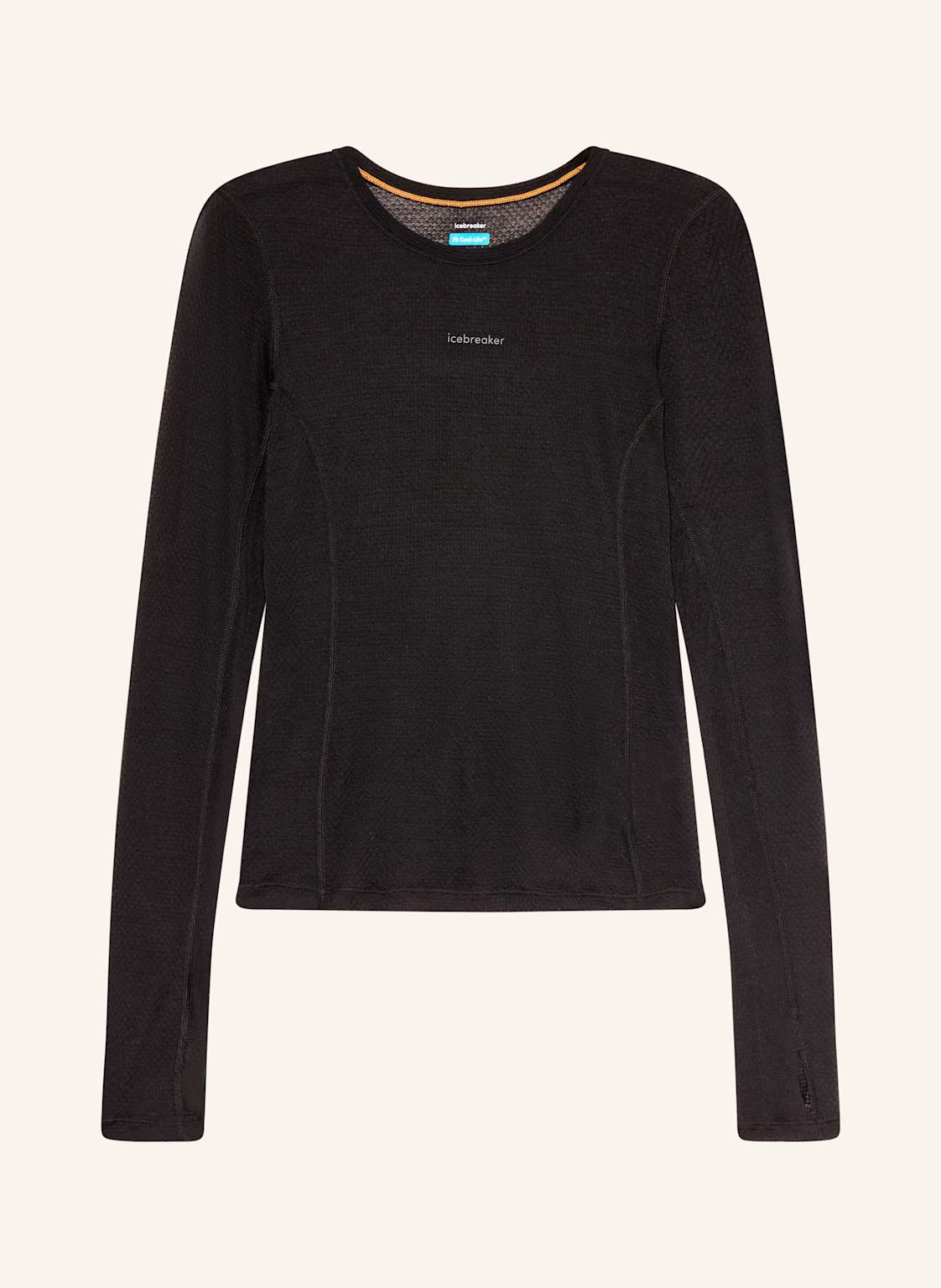 Icebreaker Longsleeve Merinomix 75 Cool-Lite™ schwarz von Icebreaker