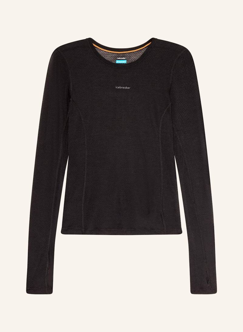 Icebreaker Longsleeve Merinomix 75 Cool-Lite™ schwarz von Icebreaker
