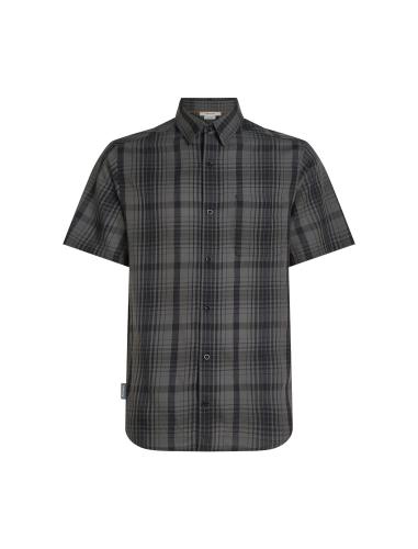 Icebreaker M Mer 125 CL Steveston SS Shirt Plaid - obsidian (Grösse: M) von Icebreaker
