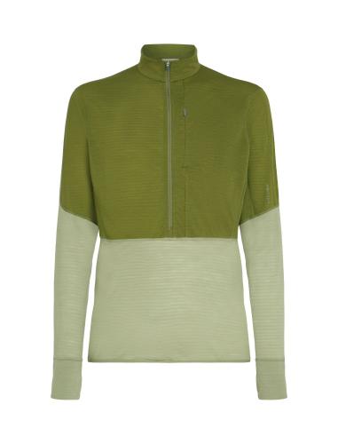 Icebreaker M Mer 200 Realfleece Descender LS Half - sphagnum (Grösse: XXL) von Icebreaker