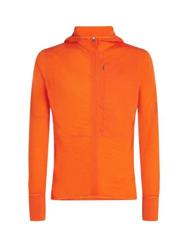 Icebreaker M Mer 200 Realfleece Descender LS Zip H - blaze (Grösse: S) von Icebreaker