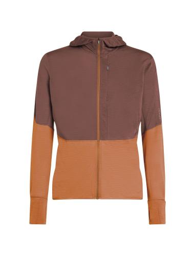 Icebreaker M Mer 200 Realfleece Descender LS Zip H - carob (Grösse: XXL) von Icebreaker