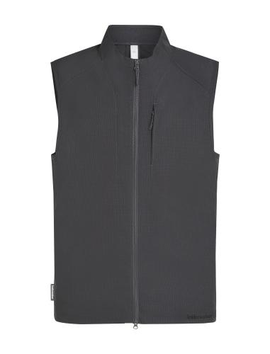 Icebreaker M Mer Shell+ Cotton Elevatio Wind Vest - obsidian (Grösse: M) von Icebreaker