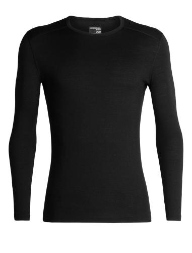 Icebreaker Men 200 Oasis LS Crewe - black (Grösse: XXL) von Icebreaker