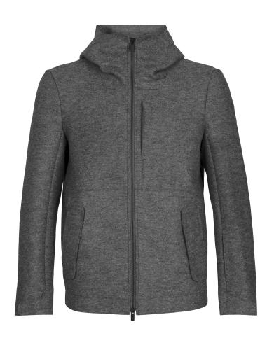 Icebreaker Men Felted Merino Hooded Jacket - gritstone hthr (Grösse: L) von Icebreaker