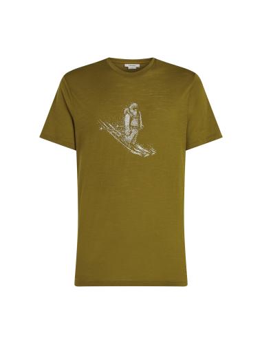 Icebreaker Men Merino Mer 150 Tech Lite SS T Skiing Yeti - algae (Grösse: L) von Icebreaker