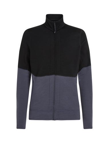 Icebreaker Men Merino Mer 400 RealFleece Descender LS Z - black (Grösse: M) von Icebreaker
