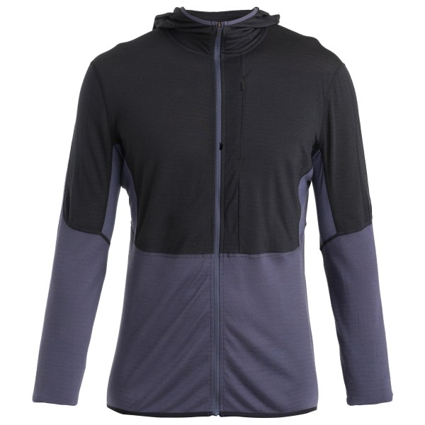 Icebreaker - Merino 200 Realfleece Descender L/S Zip Hoodie - Fleecepullover Gr L blau von Icebreaker