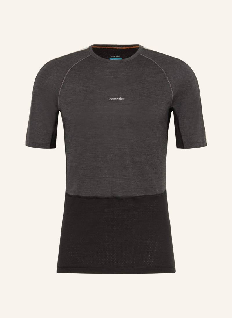 Icebreaker T-Shirt Zoneknit™ Merino Blend Energy Wind Mit Merinowolle grau von Icebreaker