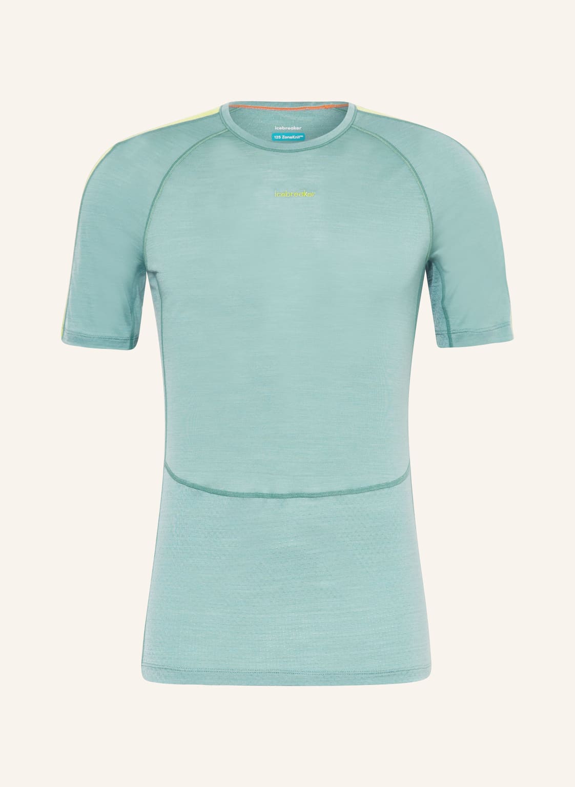 Icebreaker T-Shirt Zoneknit™ Merino Blend Energy Wind Mit Merinowolle gruen von Icebreaker