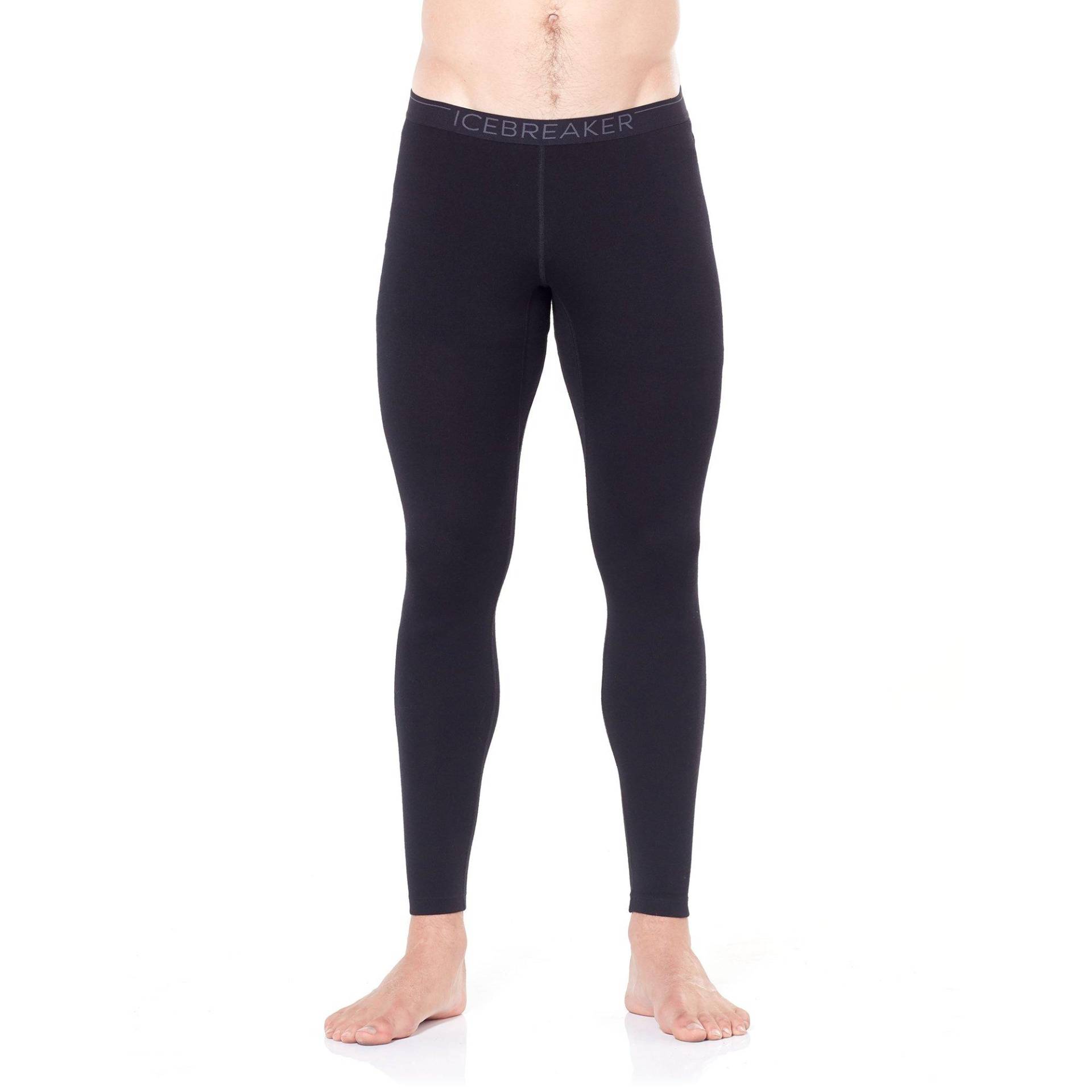 Thermo-tights, Lang Herren Black L von Icebreaker