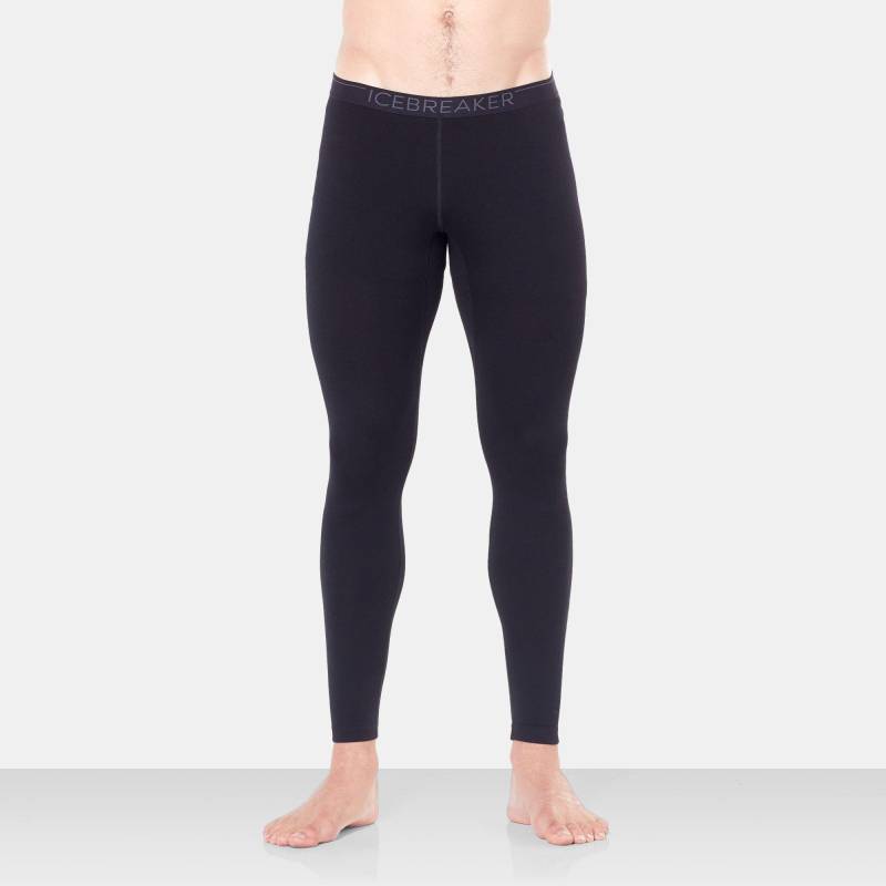 Thermo-tights, Lang Herren Black S von Icebreaker