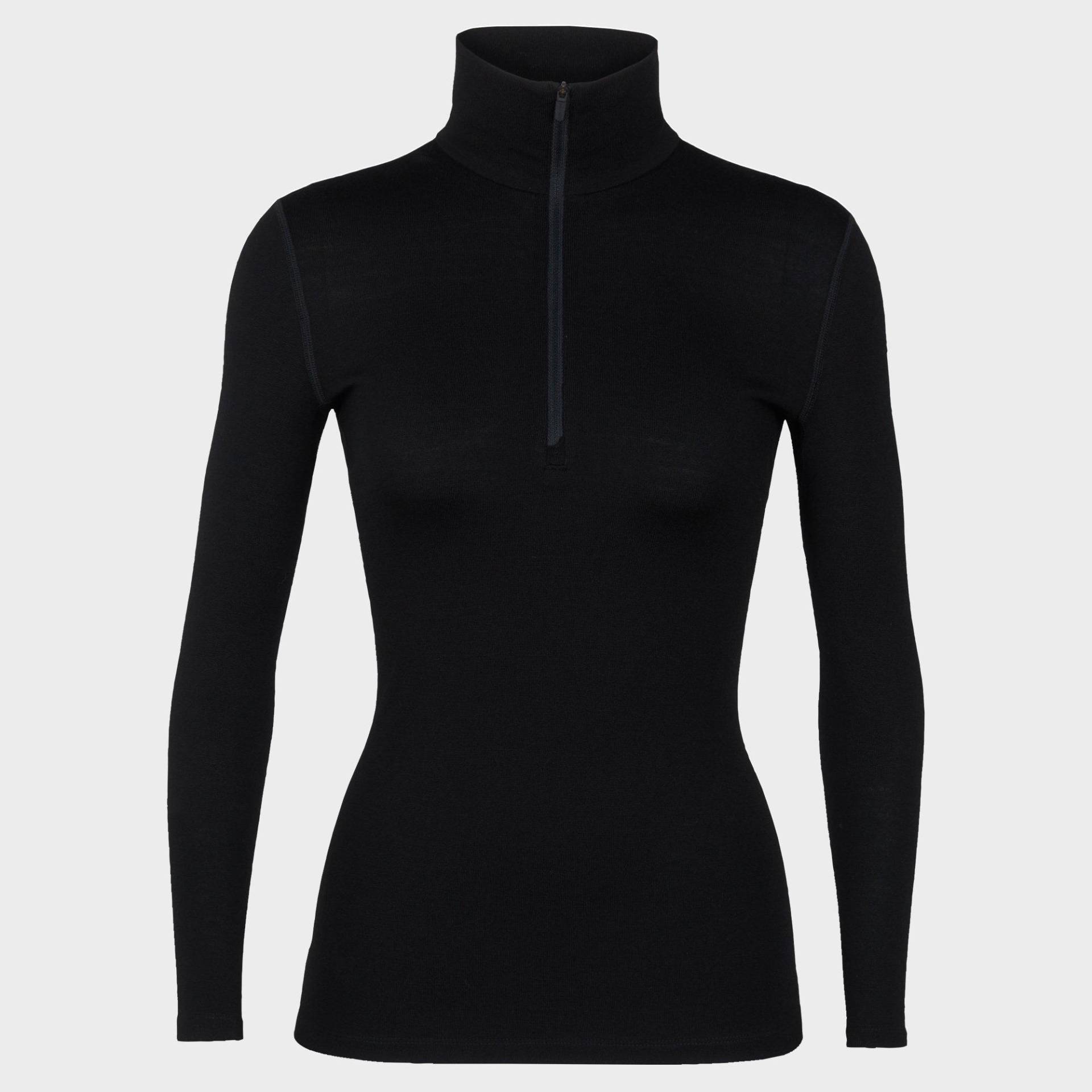 Thermoshirt, Half-zip, Langarm Damen Black L von Icebreaker