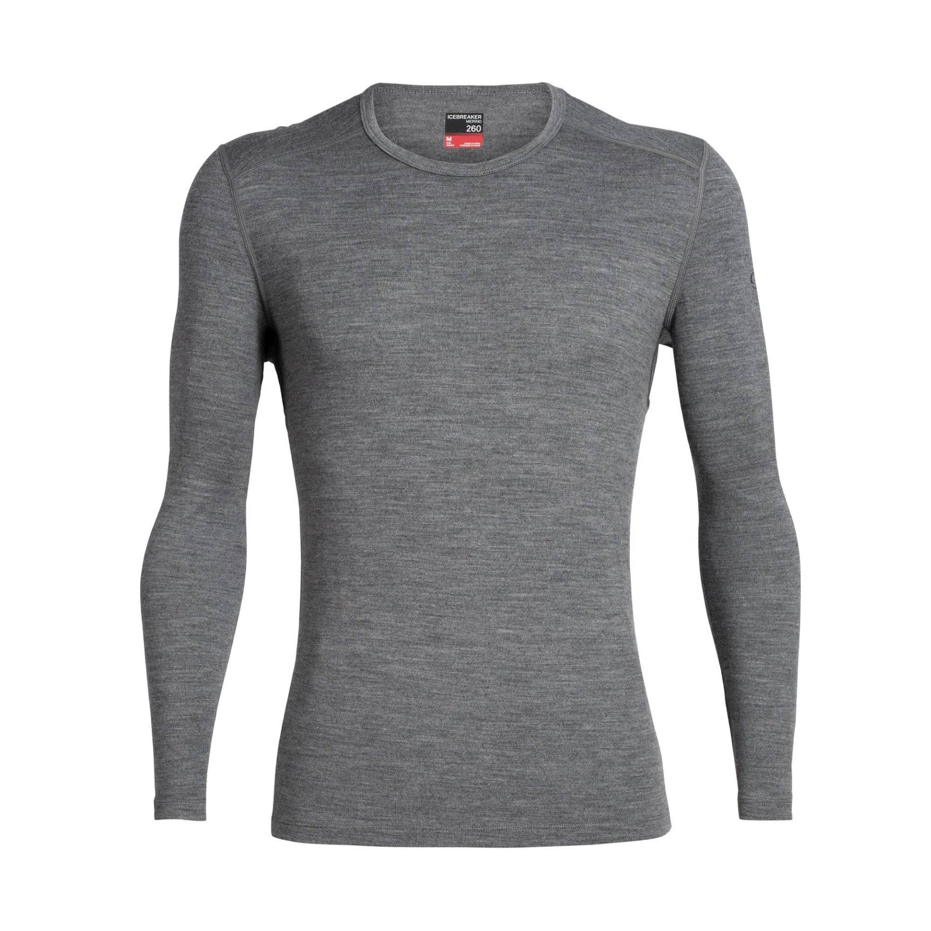 Thermoshirt, Langarm Herren Grau M von Icebreaker