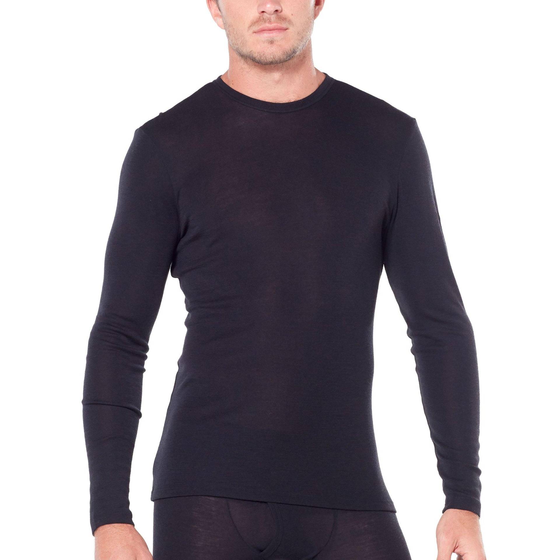 Thermoshirt, Langarm Herren Schwarz L von Icebreaker