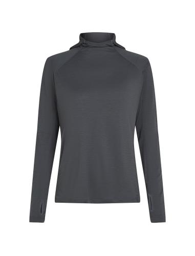 Icebreaker W 150 MerinoFine Ace LS Hoodie - obsidian (Grösse: M) von Icebreaker