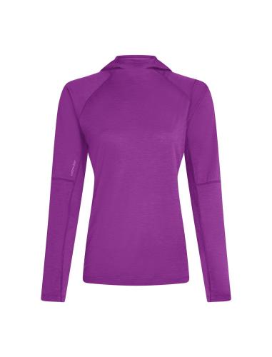 Icebreaker W 150 MerinoFine Ace LS Hoodie - passion (Grösse: XS) von Icebreaker