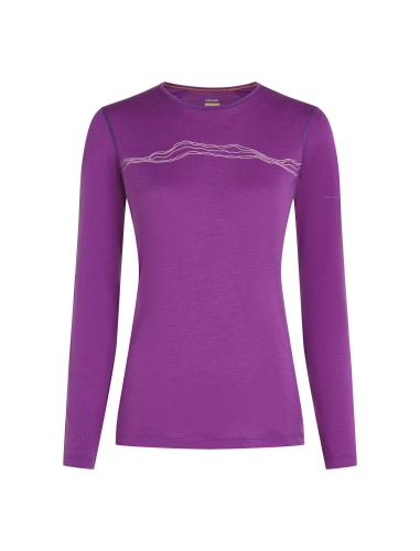 Icebreaker W Mer 200 Oasis LS Crewe Mountain Pulse - passion (Grösse: XL) von Icebreaker
