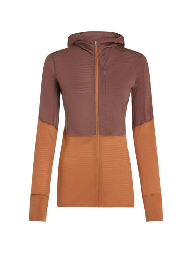 Icebreaker W Mer 200 Realfleece Descender LS Zip H - dusty clay (Grösse: S) von Icebreaker