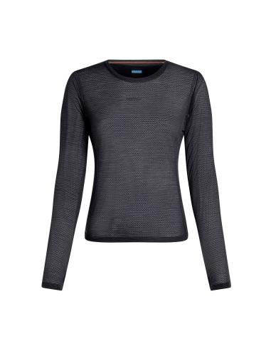 Icebreaker W Mer 75 Cool-Lite Featherlight LS Crewe - black (Grösse: M) von Icebreaker