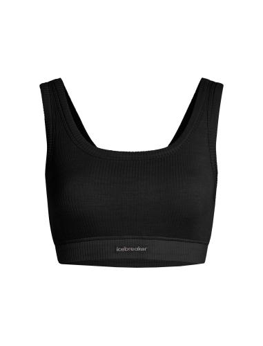 Icebreaker W Mer Rib Lotus Bra - black (Grösse: XS) von Icebreaker