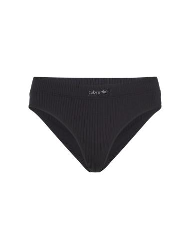 Icebreaker W Mer Rib Lotus Hipster - black (Grösse: M) von Icebreaker