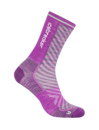 Icebreaker W Mer Run+ Ultralight Crew Fusion Dye - passion sd (Grösse: M) von Icebreaker