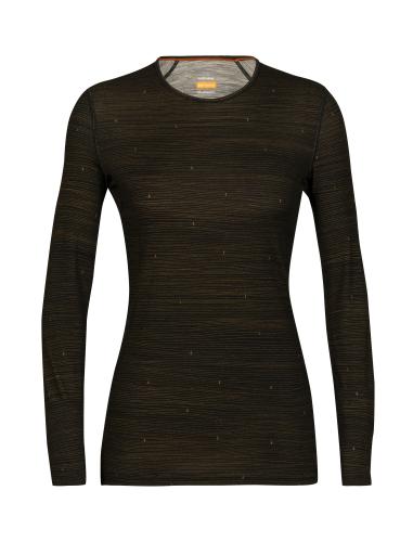 Icebreaker Women 200 Oasis LS Crewe Ski Tracks - black (Grösse: S) von Icebreaker