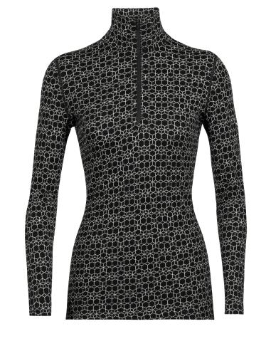 Icebreaker Women 250 Vertex LS Half Zip Alpine Geo - black (Grösse: L) von Icebreaker