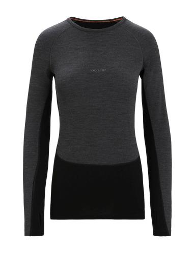 Icebreaker Women 260 ZoneKnit LS Crewe - jet hthr (Grösse: XS) von Icebreaker