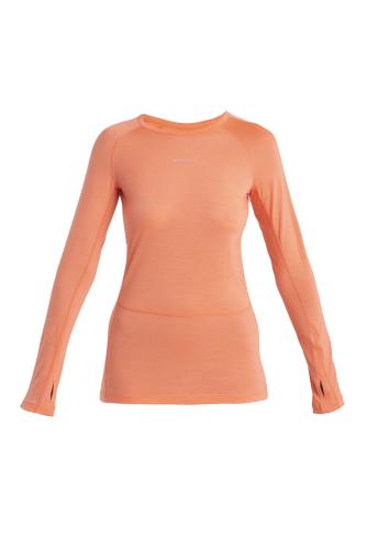 Icebreaker Women Merino 125 ZoneKnit LS Crewe - tang (Grösse: XL) von Icebreaker