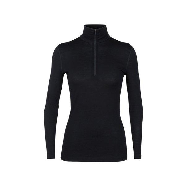 Thermoshirt, Half-zip, Langarm Damen Black XL von Icebreaker