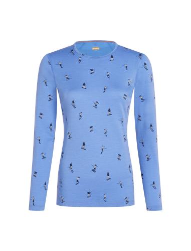 Icebreaker Women Merino Mer 200 Oasis LS Crewe Ski Day - baja (Grösse: M) von Icebreaker