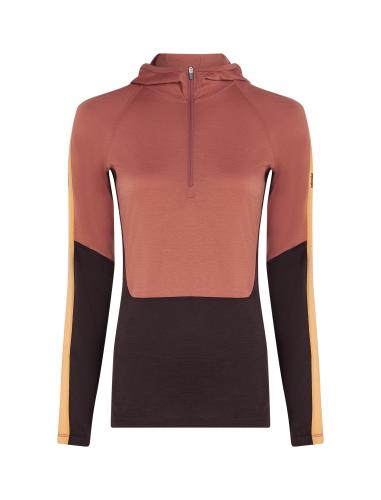 Icebreaker Women Merino Mer 200 Sonebula LS Half Zip Hood - bitterswee (Grösse: S) von Icebreaker