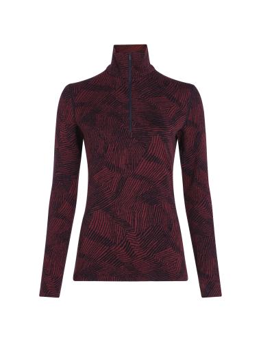 Icebreaker Women Merino Mer 260 Vertex LS Half Z Frozen Forms - black (Grösse: M) von Icebreaker