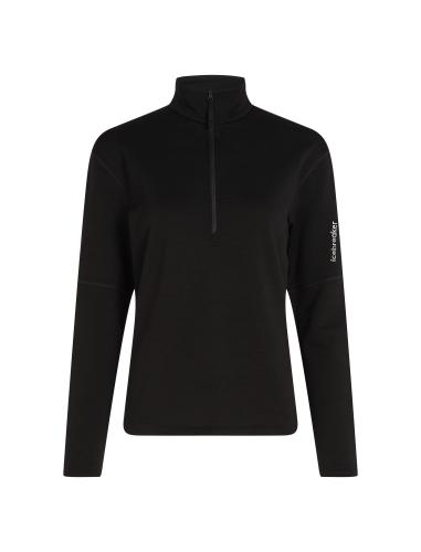 Icebreaker Women Merino Mer 360 Realfleece Elem LS Half Z - black (Grösse: L) von Icebreaker