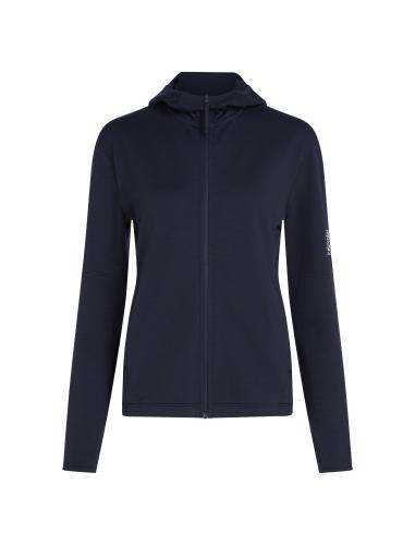 Icebreaker Women Merino Mer 360 Realfleece Elem LS Z Hood - midnight navy (Grösse: S) von Icebreaker